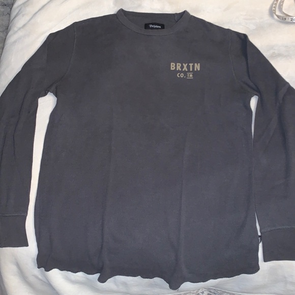 Brixton size XL mens thermal waffle knit long sleeve tshirt Brxtn service co - Picture 2 of 9